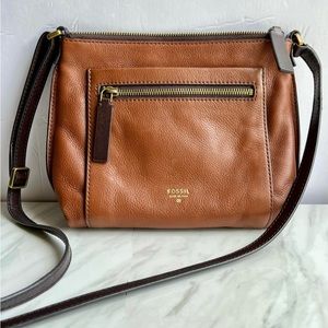 Fossil Genuine Leather Crossbody Purse